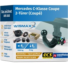 ANHÄNGERKUPPLUNG für MB C-Klasse Coupe 11-15 abnehmbar WESTFALIA +13pol ES ECS