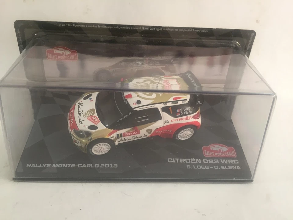CITROEN DS3 WRC LOEB 2013 Rallye Montecarlo 1:43 Ixo Eaglemoss - Photo 2/2