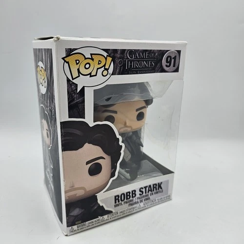 Rob Stark Funko Pop Game Of Thrones Vinyl #91 w/ Sword Iron Anniversary BOX FLAW