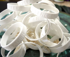 20 CHEERLEADER SILICONE WRISTBANDS - DEBOSSED - TONE ON TONE