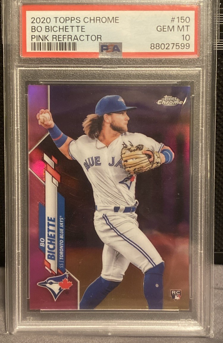 2020 Topps Chrome Bo Bichette RC #150 Pink Refractor PSA 10