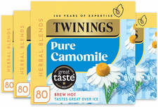 Pure Camomile Flavoured Tea - 320 Biodegradabletea Bags (Multipack of 4 X 80 Bag 0.08 per strip