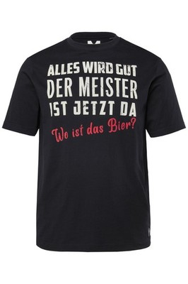 Men Plus Herren große Größen T Shirt Halbarm Brustprint bis 8 XL 846461