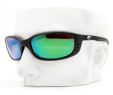 Costa Del Mar Brine Sunglasses Matte Black Polarized Green 580G Glass with Case