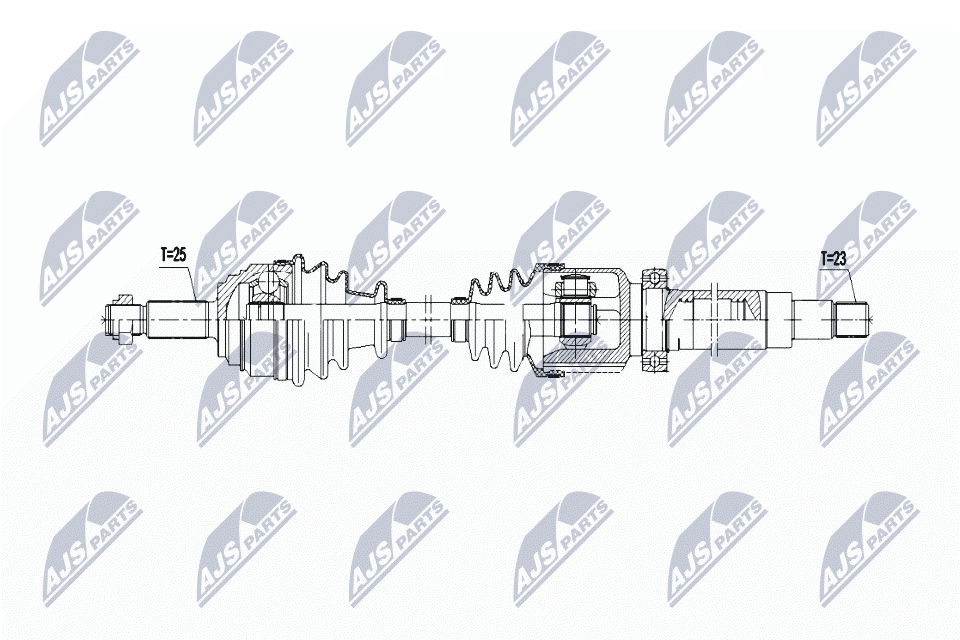 Original NTY Drive Shaft NPW-FR-168 For Ford - Image 3