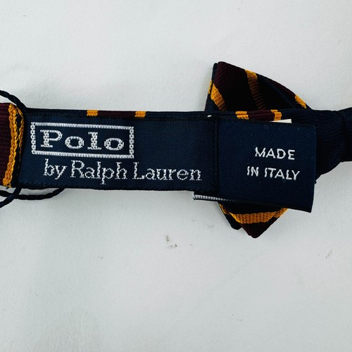 Polo Ralph Lauren Silk Bow Tie Adjustable Pre-Tied Boys 8-20 Made in Italy NWT - Picture 2 of 5