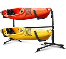 Freestanding Double Kayak Rack For Garage Or Outdoor Storage