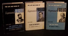 The Life and Work of Sigmund Freud Vol I-3 by Ernest Jones 1953-57, HCDJs 1st ED