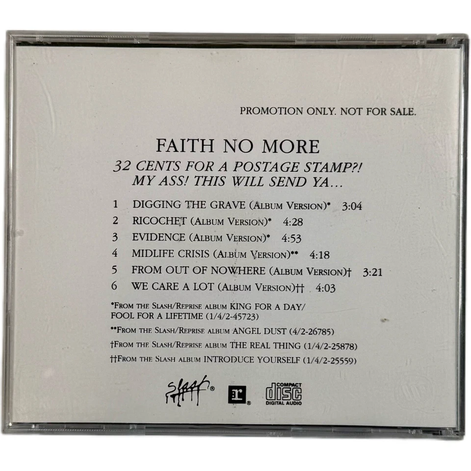 Faith No More Promo CD 32 Cents Stamp Digging the Grave Ricochet Rare Foto 2 de 3