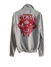 Fioruci Men's Size XXL Grey Graphic Full Zip Sweater Streetwear Italy