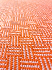 Tela de tapicería exterior tejida pesada naranja lirio tigre tejido Ralph Lauren Juta Weave