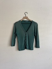 MICHAEL STARS METALLIC GREEN OPEN FRON CARDIGAN TOP ONE SIZE