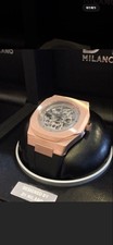 D1 MILANO Skeleton Gold Automatic Watch Men Octagonal Waterproof 42mm