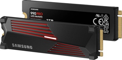 Samsung SSD 990 PRO 2TB M.2 2280 M-Key PCIe 4.0 x4 Kühlkörper (MZ-V9P2T0CW) PS5