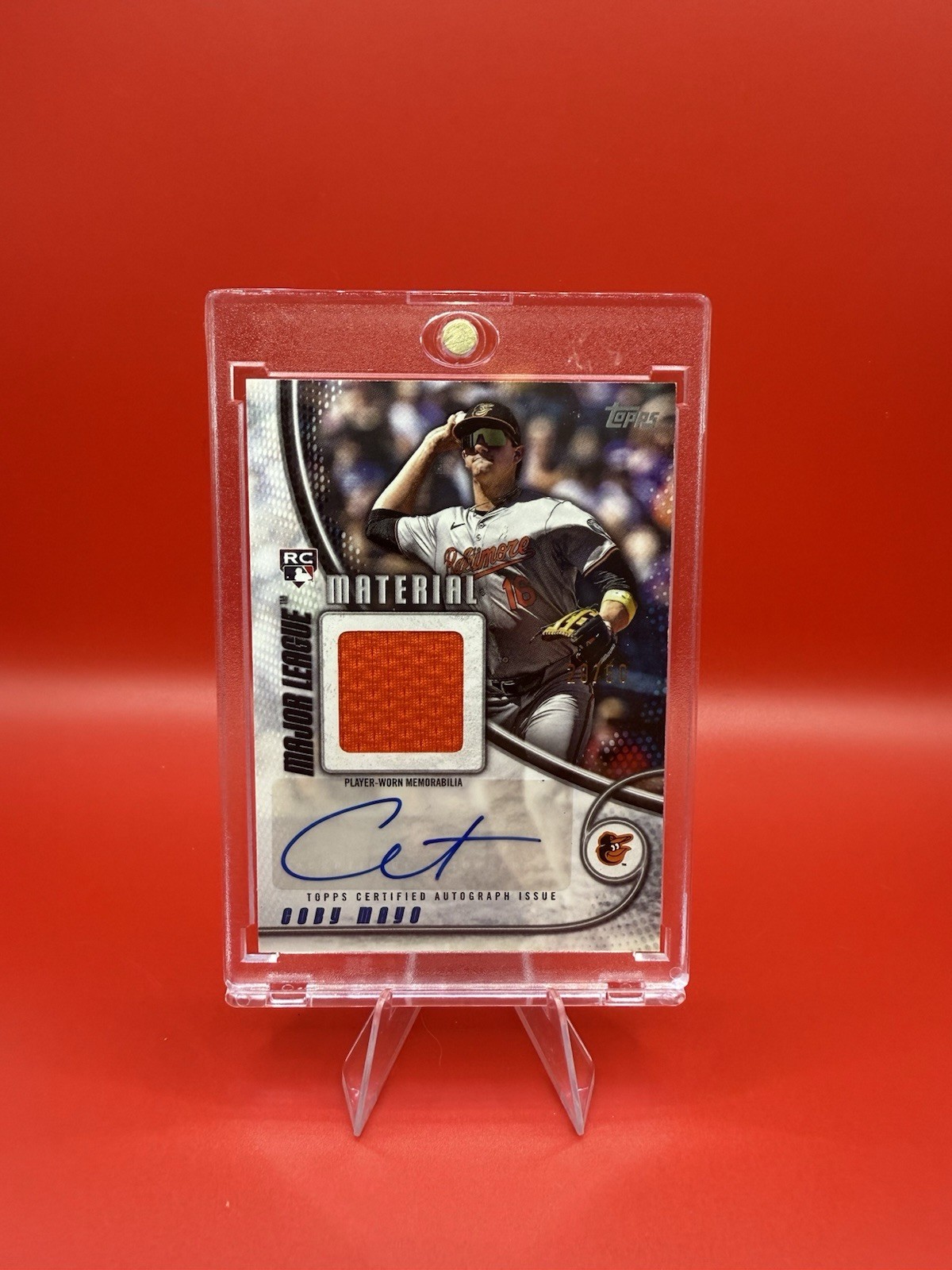 Coby Mayo 2025 Topps Series 2 Major League Material Auto #MLMA2-CM RC 20/50