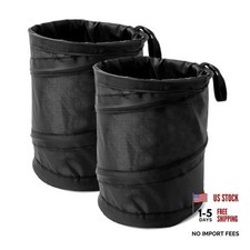 2 PCS Car Trash Can, Waterproof Portable Collapsible Pop-up Garbage Bin with