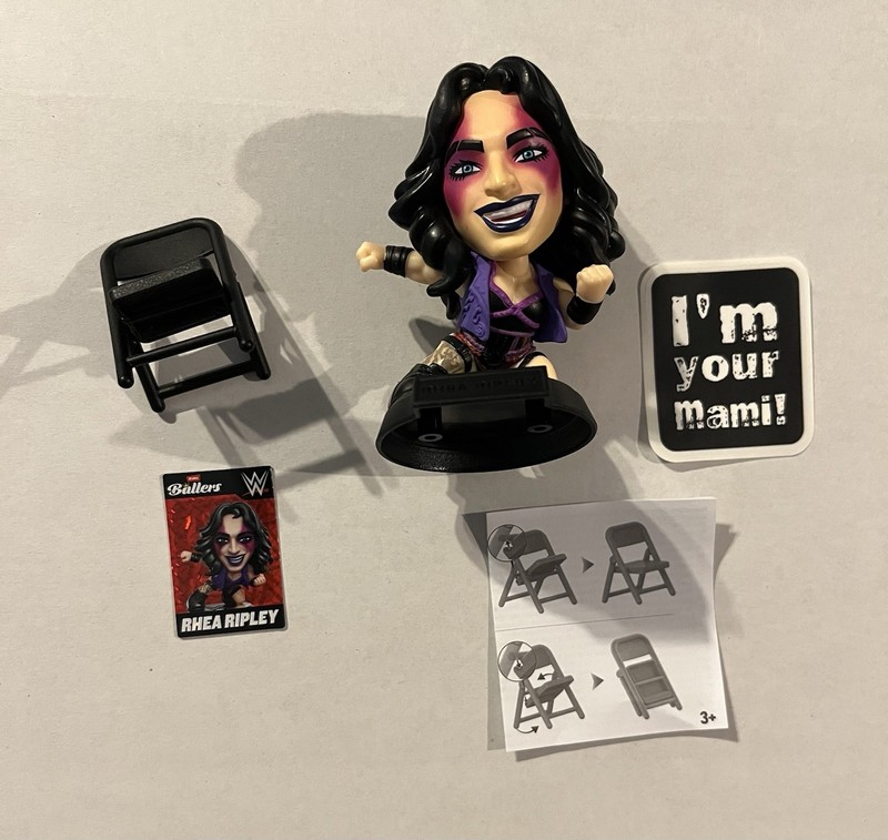 RARE WWE ZURU BALLERS Rhea RIPLEY With Chair