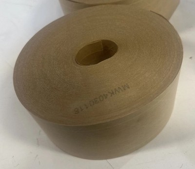 3'' x 450 feet Reinforced Water-Activated Kraft Gummed Tape Secure Paper Packing