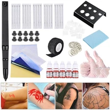 DIY Hand Poke & Stick Tattoo Kit Needle Practice Ink Bandage for Tattoo Beginner