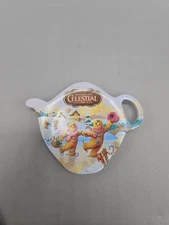 2012 Celestial Seasonings Melamine Teapot Shaped  Tea Bag Holder, Gingerbread