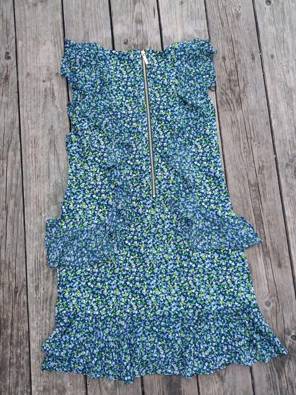 Abito Michael Kors floreale con volant XL