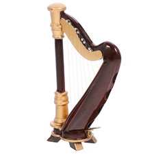 Small Harp Wooden Luxurious Design Room Decoration 1 Set 3.54X2.36X0.39in