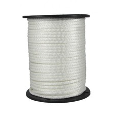 QNR 1/4" White Polyester Rope, Solid Braid Dacron Utility Rope, 500 ft Spool, Lo
