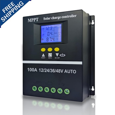 #ad #ad MPPT 12V 24V 36V 48V Solar Charge Controller Tools 100A LCD Dual USB $26.99