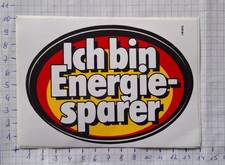 Aufkleber "Ich bin Energie-sparer", 80er Jahre
