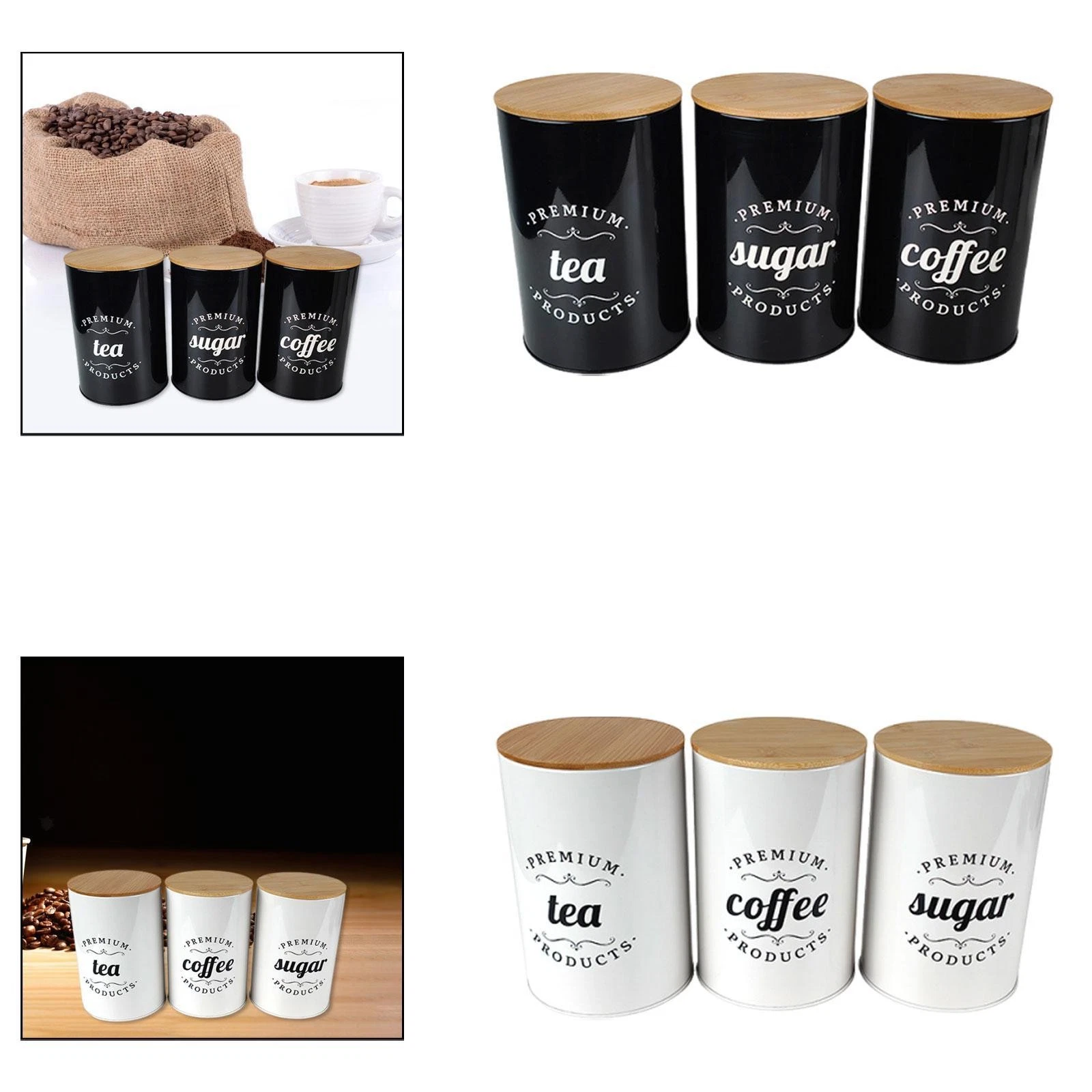 Coffee Tea Sugar Container Food Storage Container Jar for Flour Dining Room