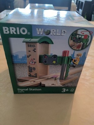 BRIO World Signal Station Set - 2-Piece Wooden Train Track Toy NEW