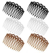 6 Pcs French Hair Side Combs, Women Hair Comb Accessories Set Plastic Twist Deco