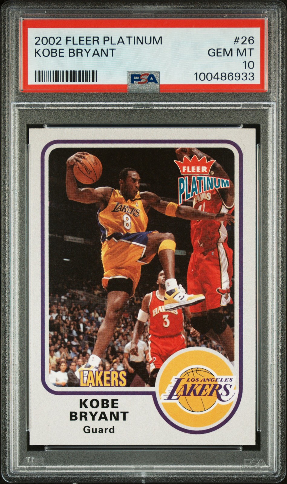 2002 FLEER PLATINUM #26 KOBE BRYANT PSA 10