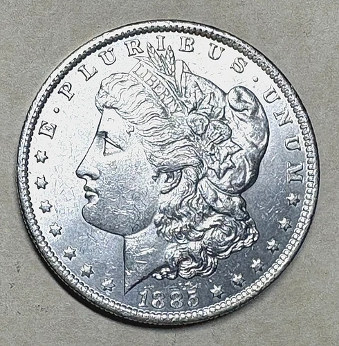 1885 New Orleans Mint Morgan Silver Dollar - AU/MS - FREE INSURED SHIPPING!