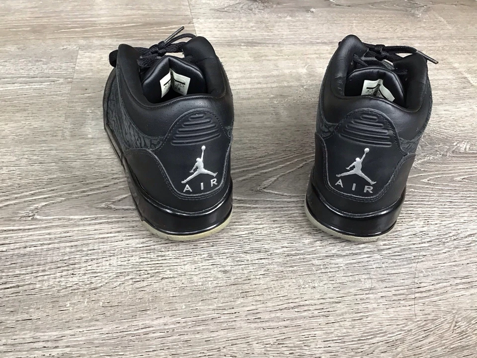 Nike Youth 6.5 Y Air Jordan 3 Retro Abatible Negro/Plateado 315768-001 Difícil de Encontrar Color Foto 3 de 4