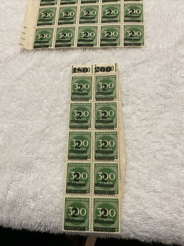 GERMANY-(-1923-)-2.000000 Mark-INFLATION lot Of Blocks /FAULTS-SEE PHOTOS.#4 - Picture 4 of 9