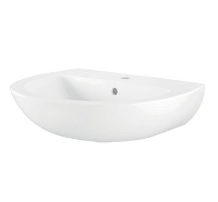 Iflo Cascada Basin 550 X 450mm 2 Tap Hole Bathroom Basin 685887 RRP £100