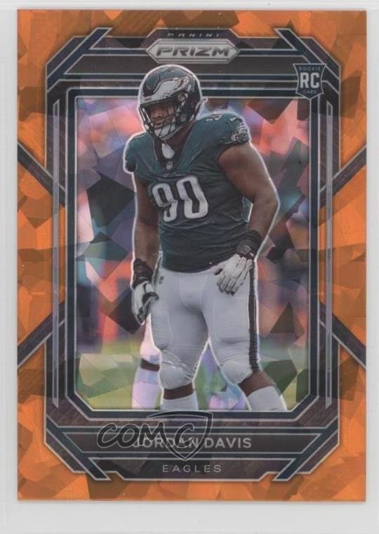 2022 Panini Prizm Rookies Orange Ice Prizm Jordan Davis #371 Rookie RC