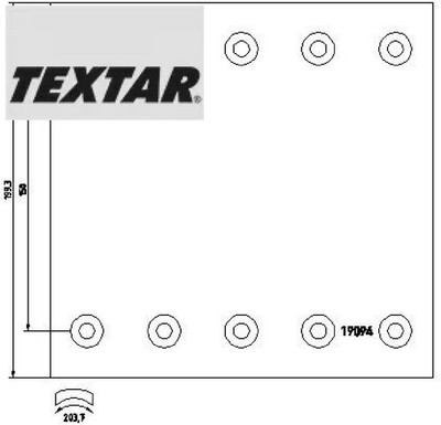 TEXTAR 1909436 Bremsbelagsatz für Trommelbremse 