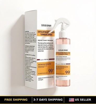 Exfoliating Kojic Acid and Turmeric Spray for Dark Spots and Acne Treatment