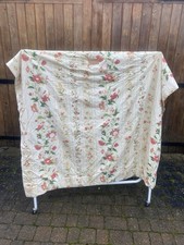 Vintage Floral Linen Lined Curtain Set 180cm x 228cm