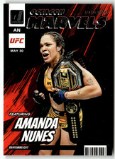 Panini UFC 2023 Donruss N° 12 Amanda Nunes Octagon Marvels Press Proof Argent