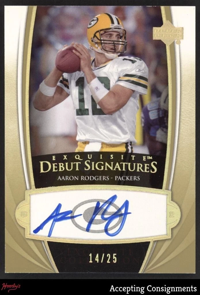 Aaron Rodgers UD Exquisite Collection Debut Signatures #EDAR Base