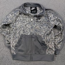 Nike Jacket Toddler 24M Kids Gray Digital Camo Full Zip Track Swoosh Pockets