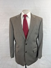 Jos. A. Bank Men's Blazer 42R Gray Brown Wool Three Button Business 595