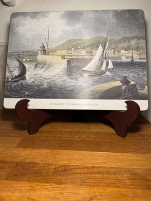 Vintage Set 4 Swansea Tischsets: Penrice Castle Hafen - Bild 1 von 4