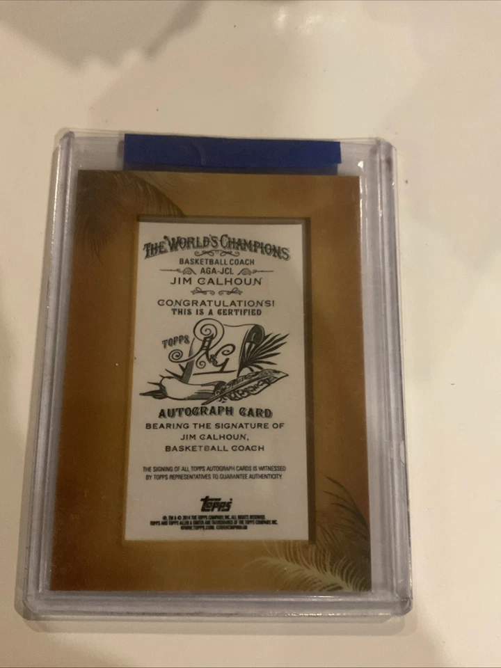 2014 Allen & Ginter Jim Calhoun Framed Mini Autograph A&G Auto  - Image 2 of 2