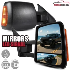 Tow Mirrors Fits 2007-2021 Toyota Tundra Sequoia Power Heated+LED Signal Lights