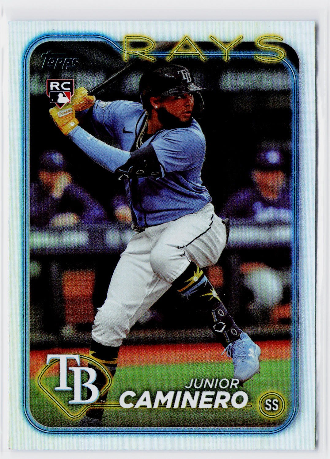 Junior Caminero 2024 Topps Rainbow Foil #628 RC Tampa Bay Rays