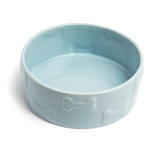 Park Life Designs Pet Bowl Manor Small Blue 5 25 Inch Ceramic Bowl for Dogs